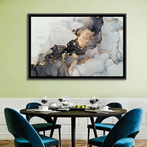 Fire In Black Abstract Wall Art