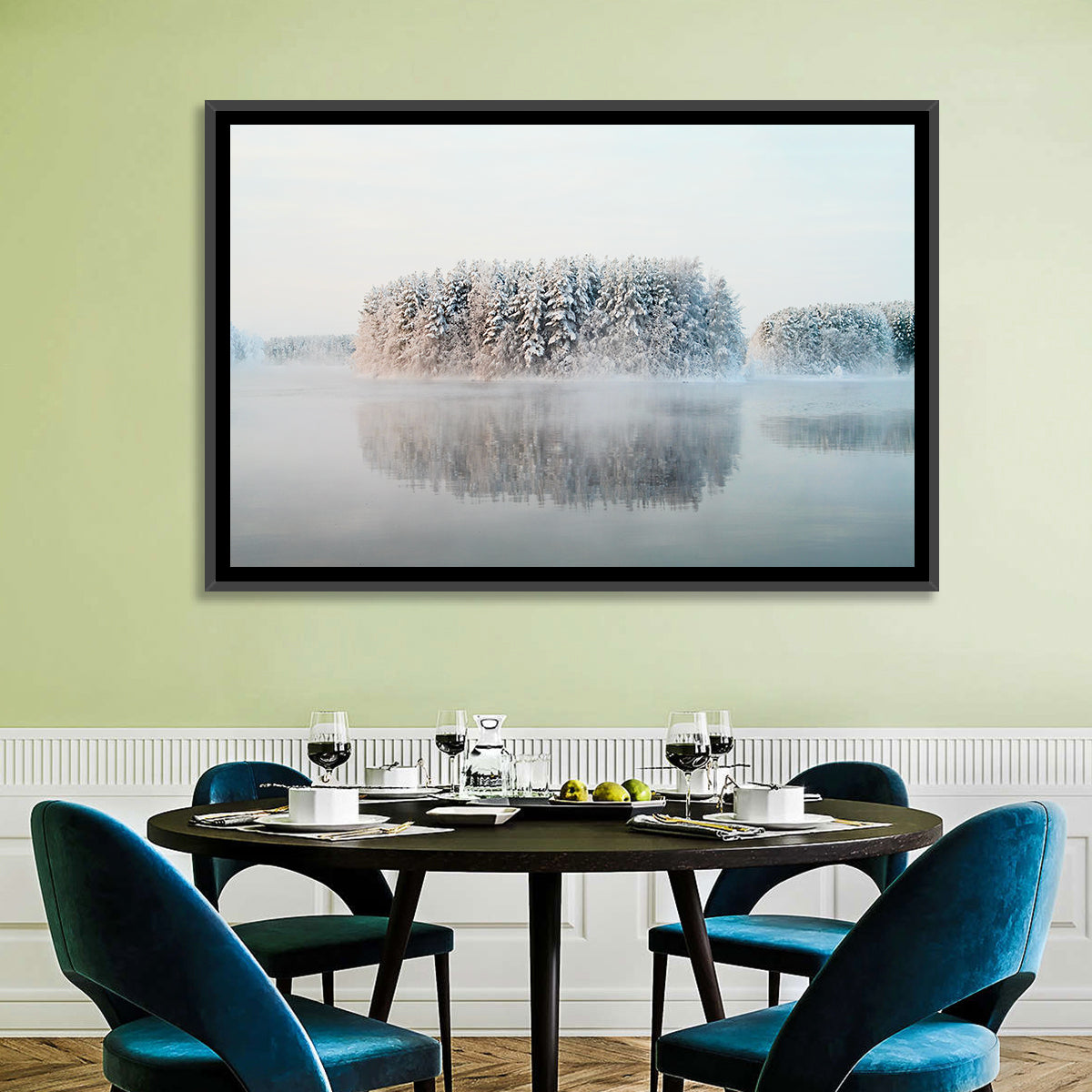 Misty Karelia Lake Wall Art