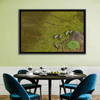Aerial Herd of Elephants Wall Art