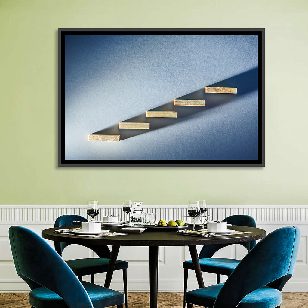 Five Wooden Steps Abstraction Wall Art