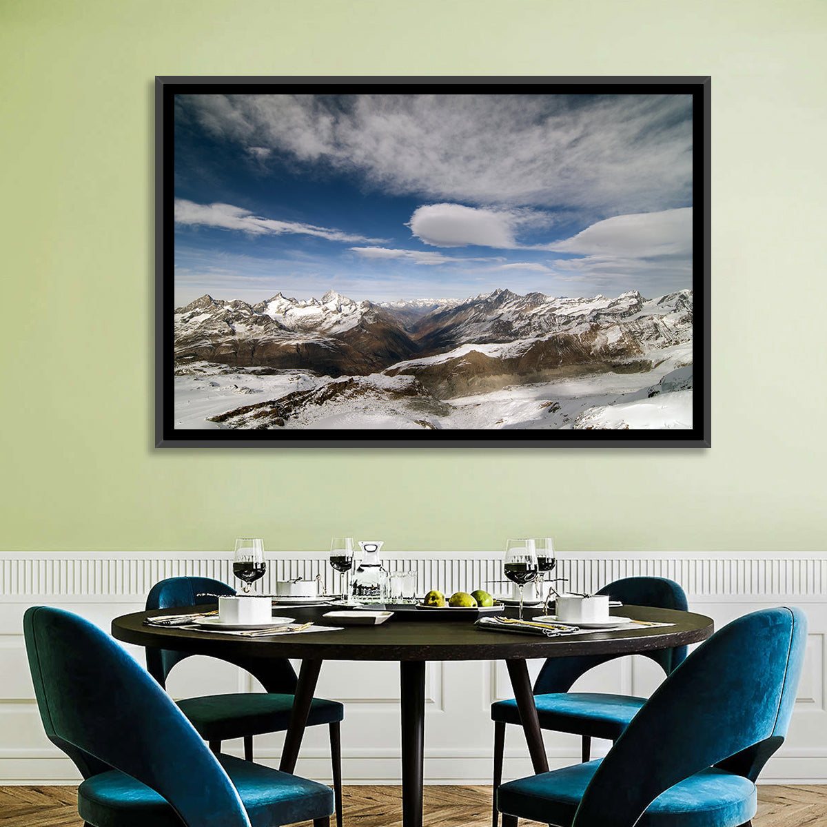 Snowy Alpine Mountains Wall Art