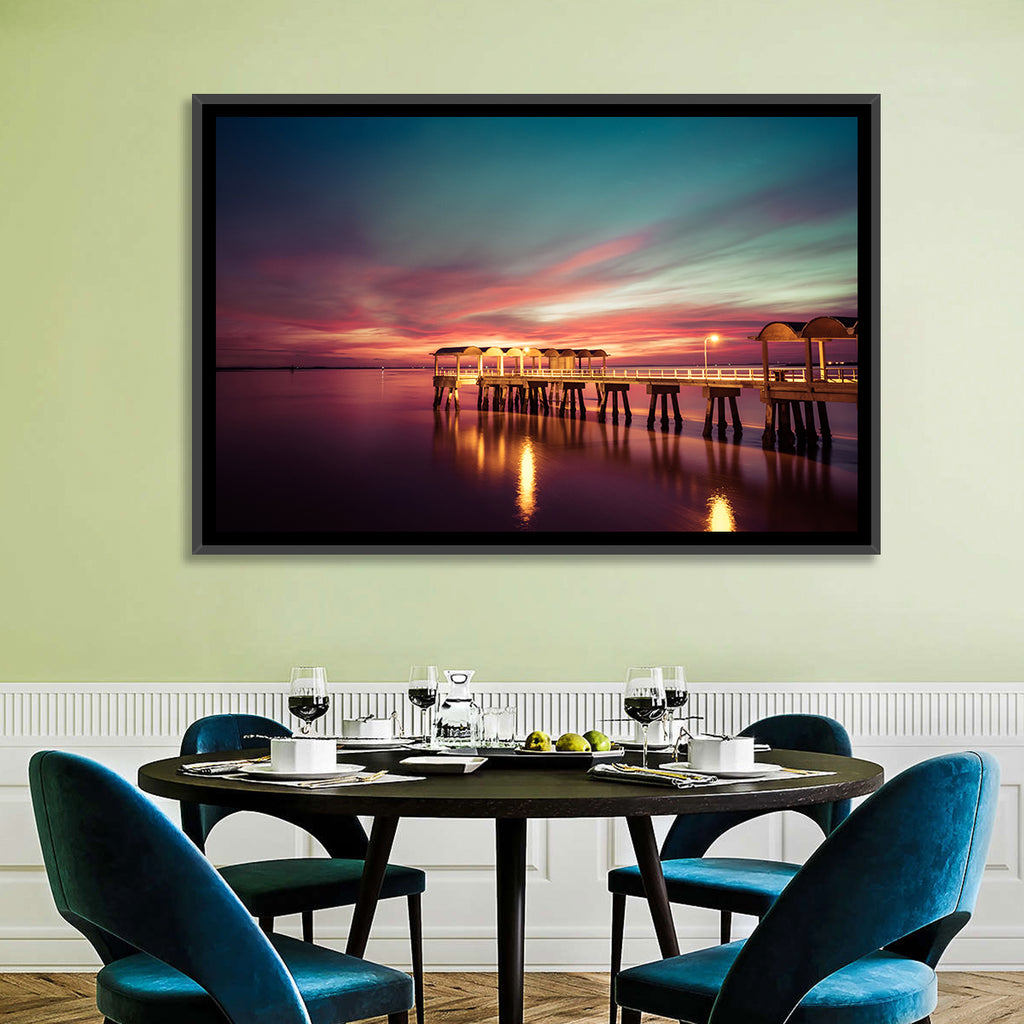 Jekyll Island Pier at Dusk Wall Art