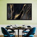 Diagonal Gold Veined Marble Wall Art