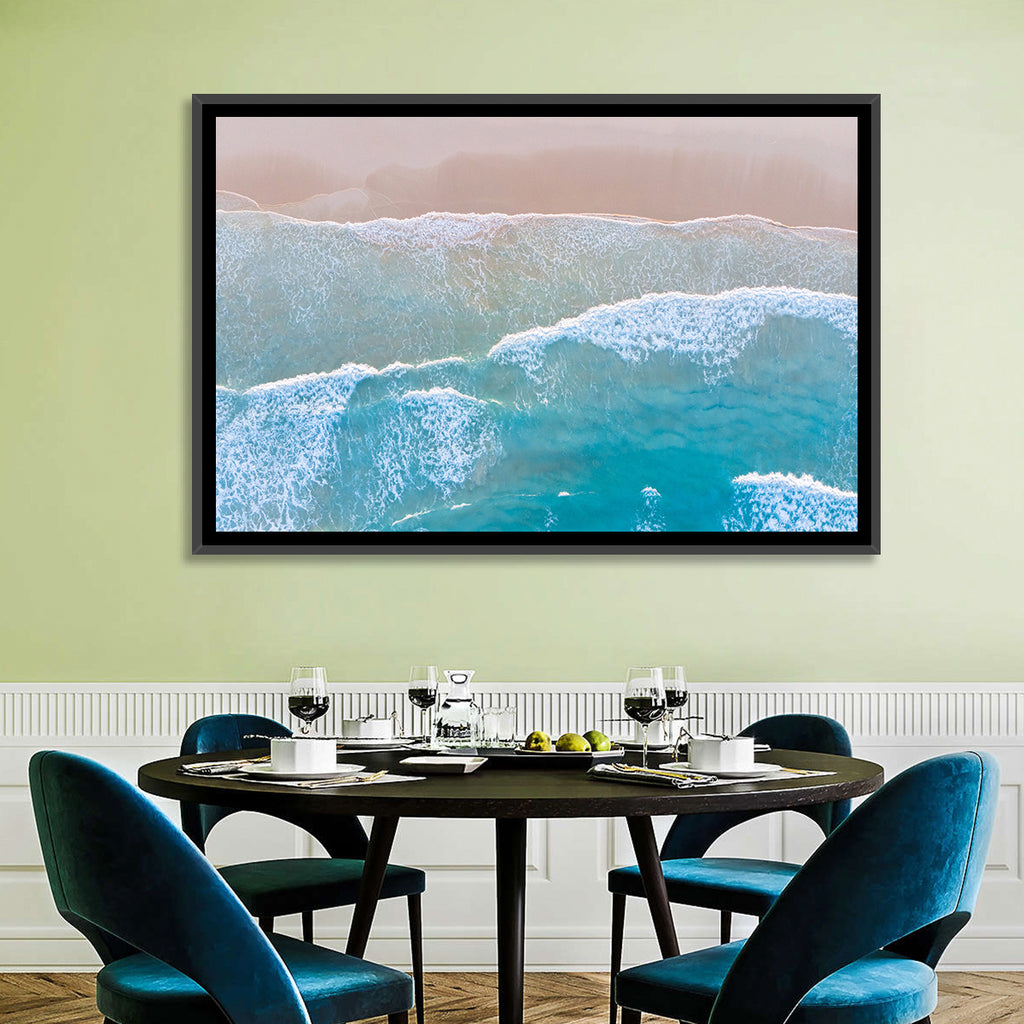Turquoise Shoreline Aerial View Wall Art