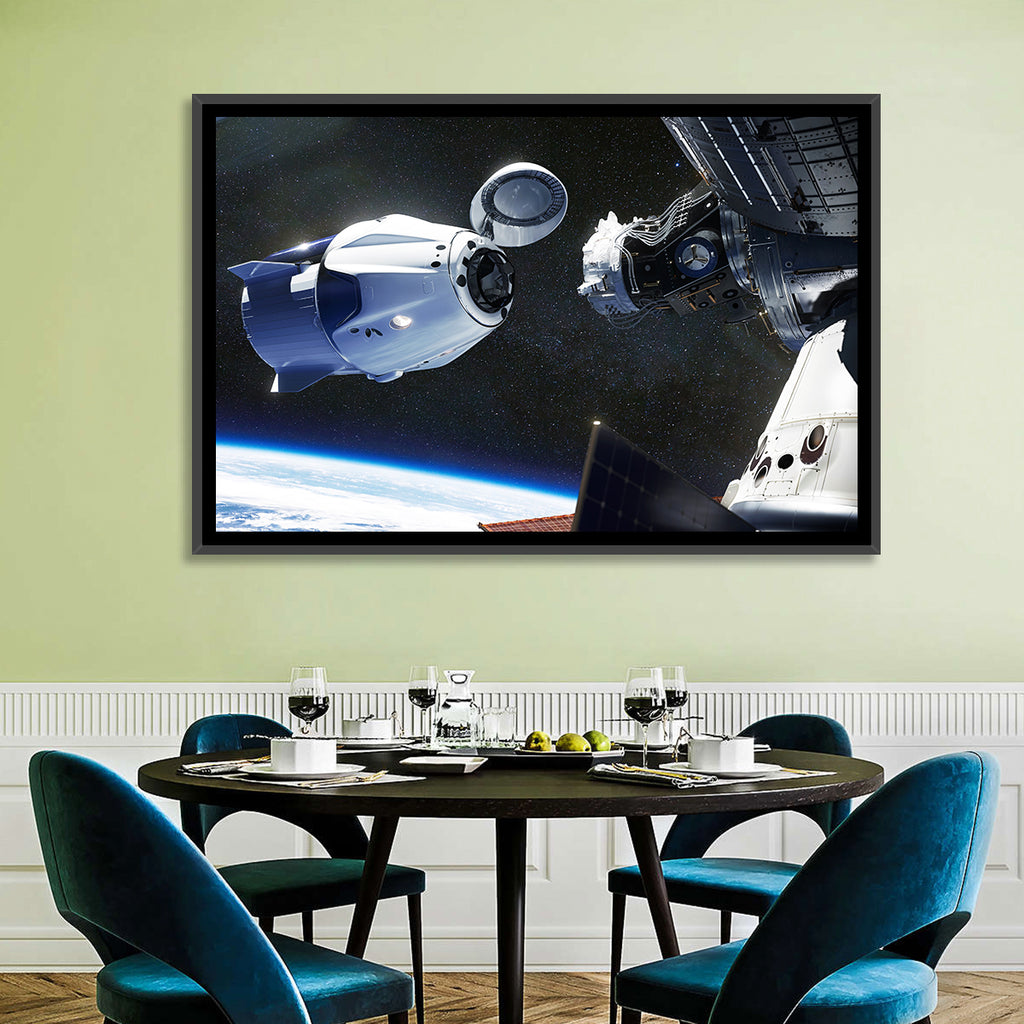 Crew Dragon Docking with Iss Wall Art