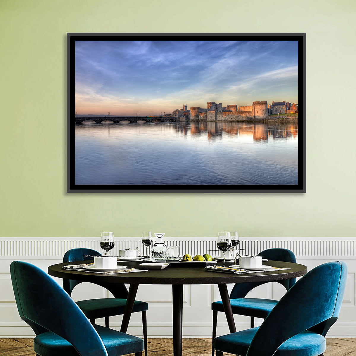 King John's Castle at Sunset Wall Art in a room, landscape