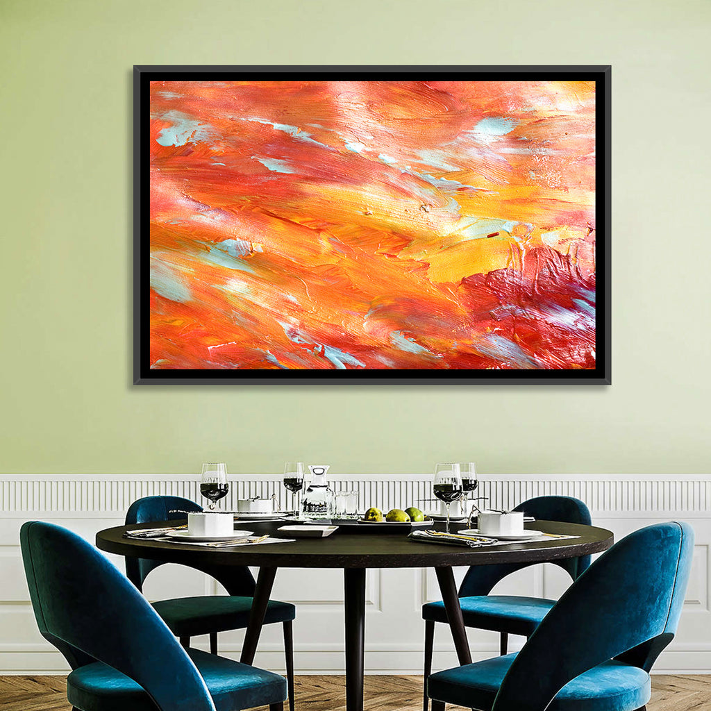Sunfire Impasto Abstract Wall Art
