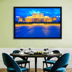 Palace of the Parliament at Twilight Wall Art