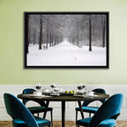 Snow Covered Park Lane Wall Art