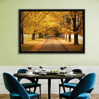Golden Autumn Road Wall Art