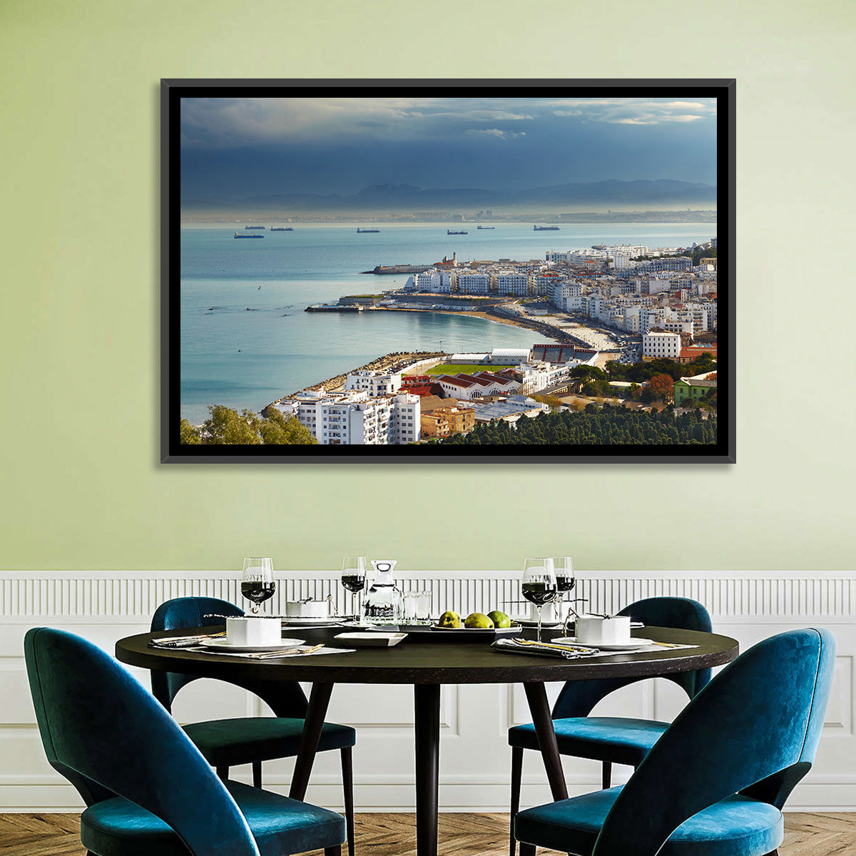 Bab El Oued Bay, Algiers Wall Art in a room, landscape