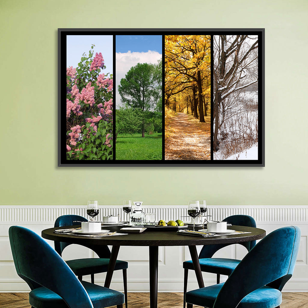 Four Seasons Tree Collage Wall Art