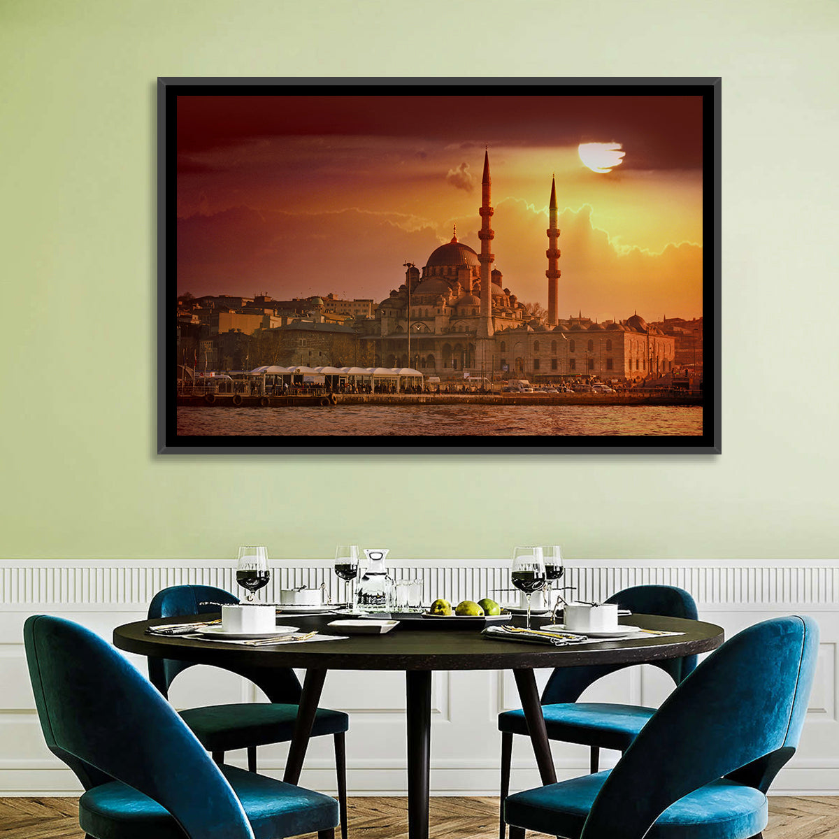 Yeni Cami Golden Hour Wall Art