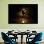 Backlit Vintage Movie Camera Wall Art