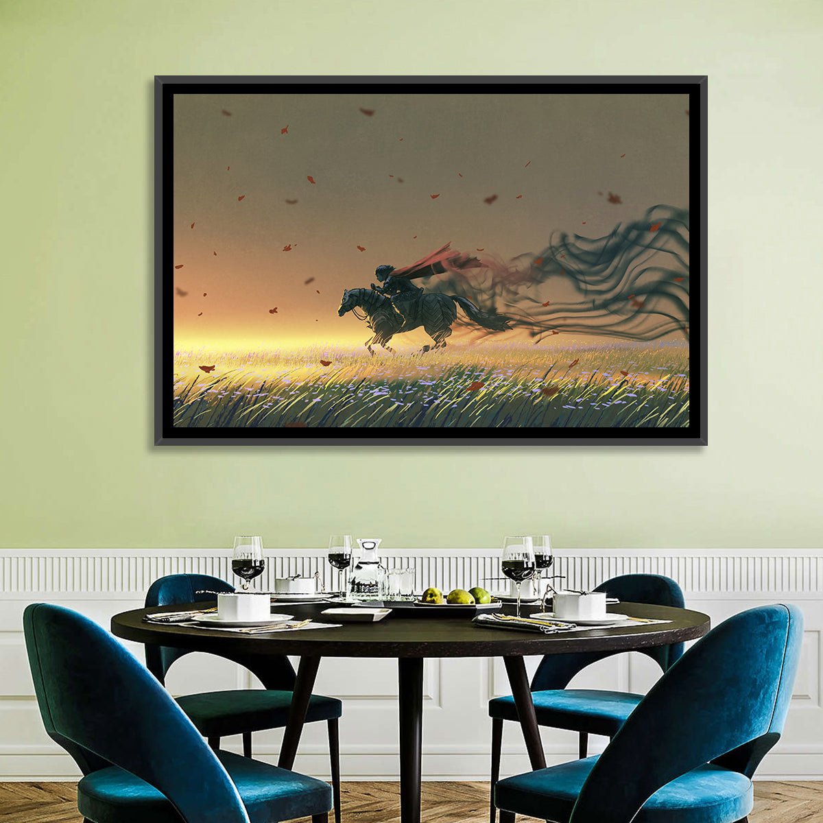 Unstoppable Knight with Red Cape Wall Art