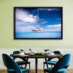 Furled Sails Over Turquoise Water Wall Art