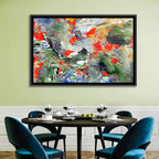 Melting Green Impasto Abstract Wall Art