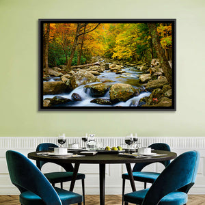 Rushing Autumn Stream Wall Art