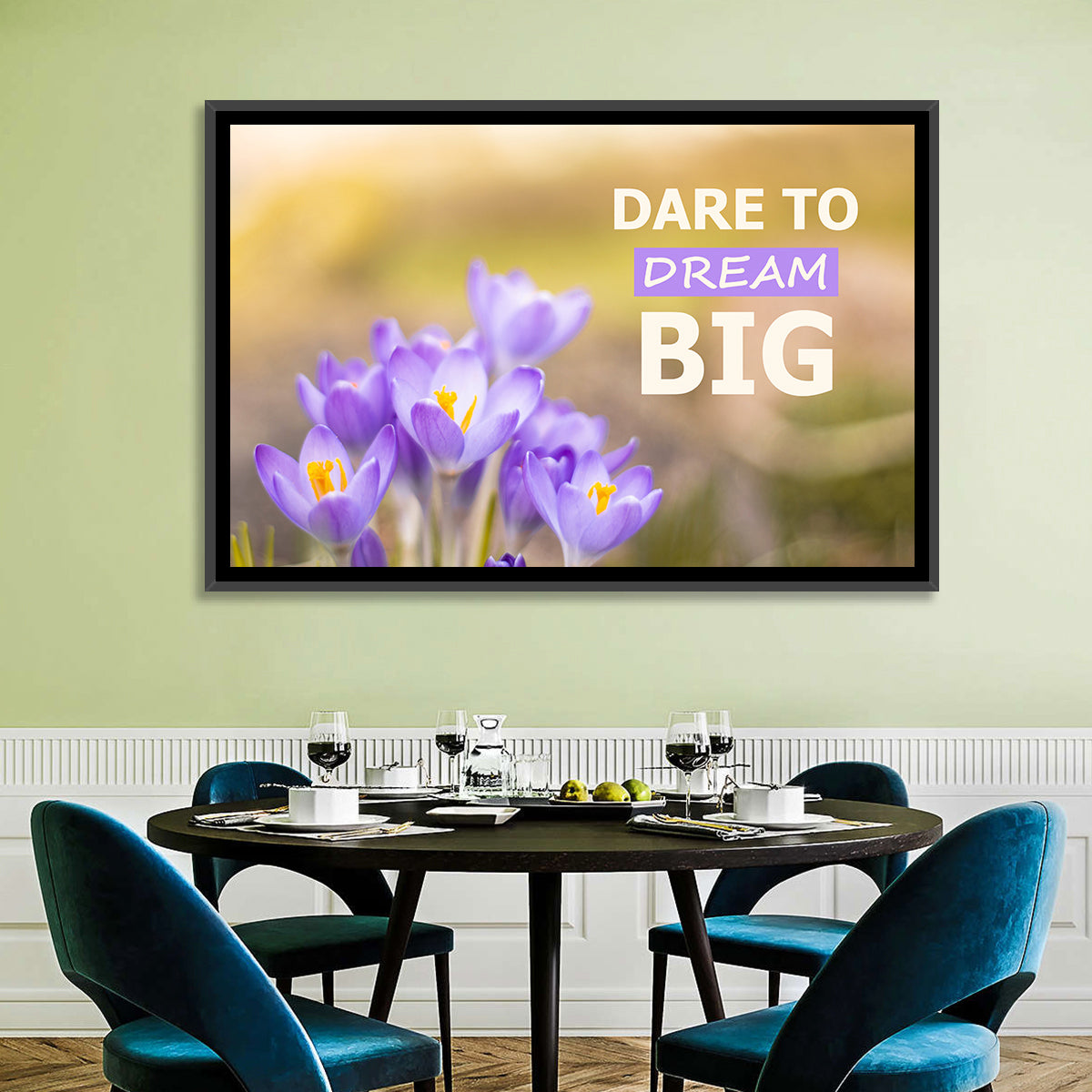 Dare to Dream Big, Purple Crocus Wall Art