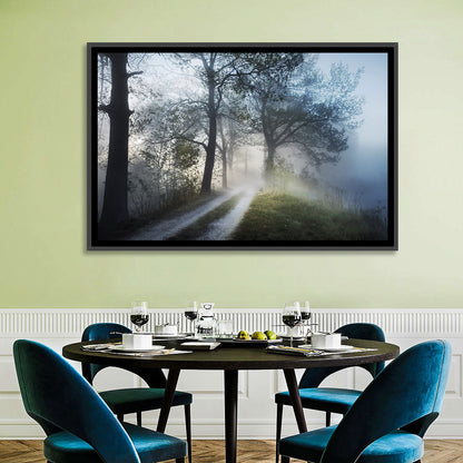 Foggy Forest Pathway Wall Art