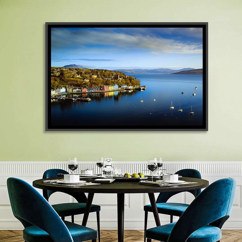 Portree Harbour Colorful Houses Wall Art