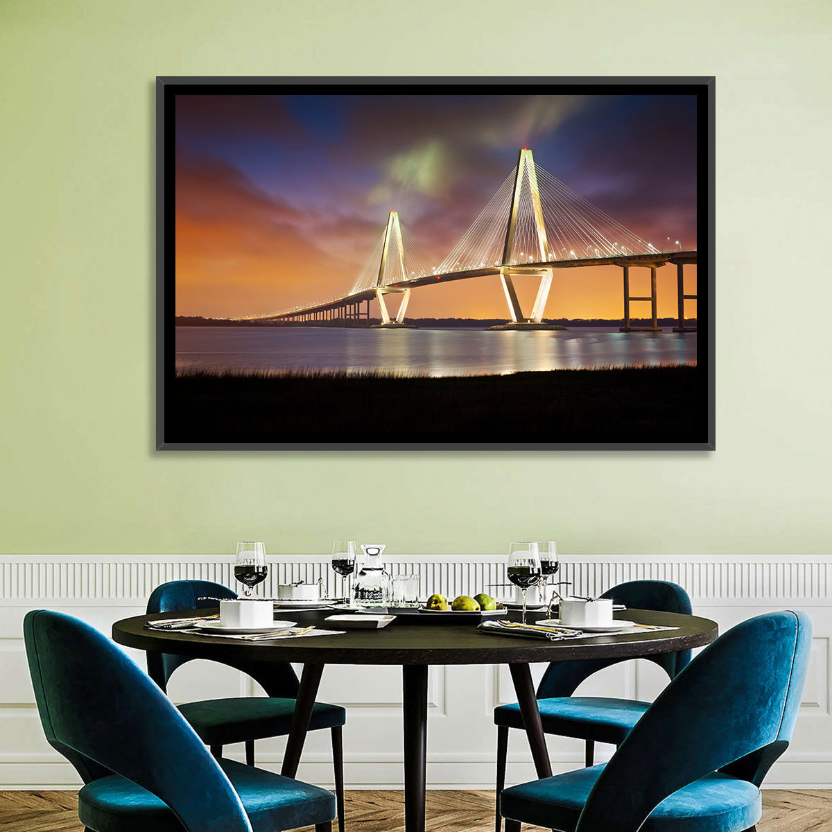 Arthur Ravenel Jr. Bridge at Dusk Wall Art