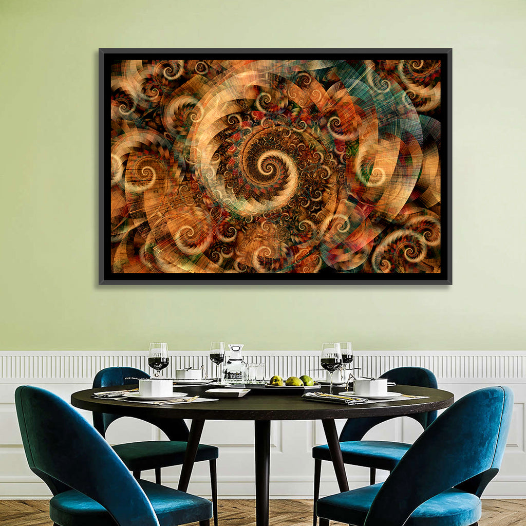 Golden Spiral Fractal Wall Art