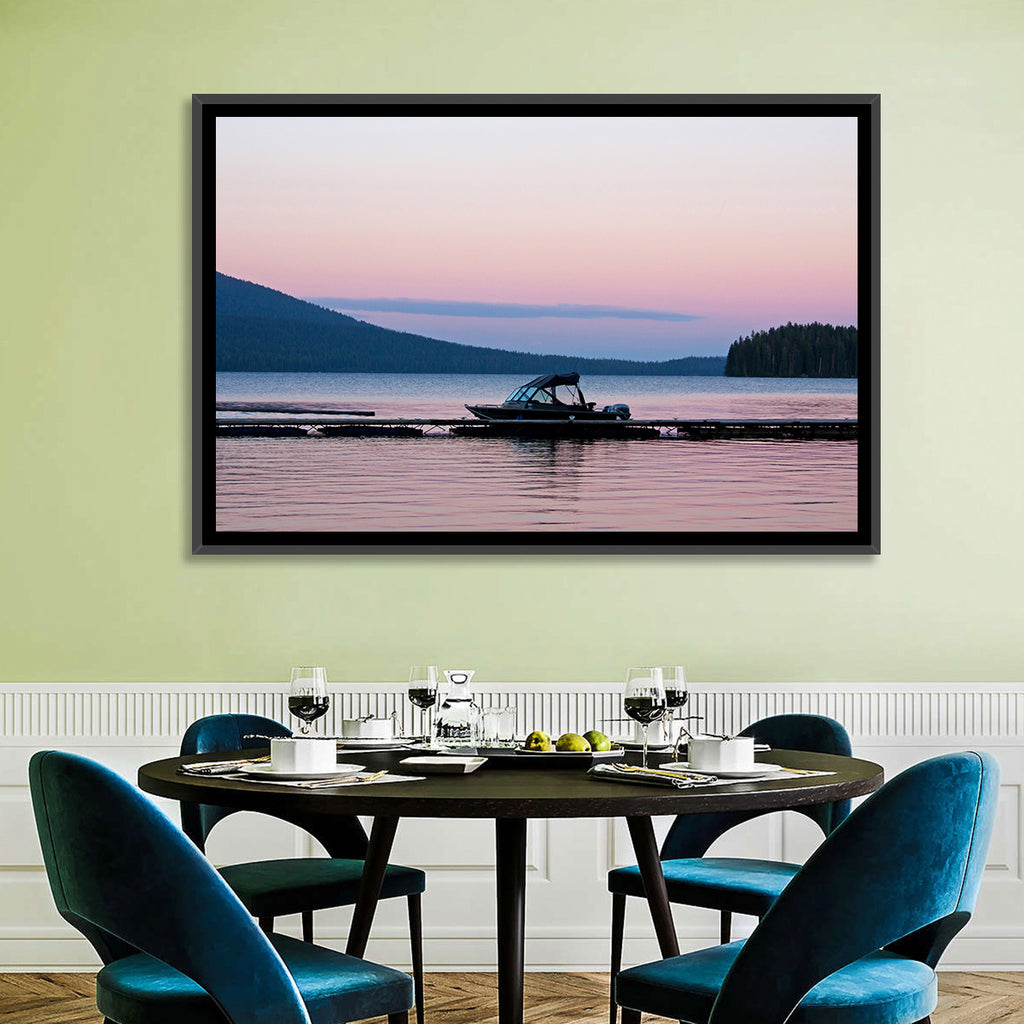 Odell Lake Dock at Twilight Wall Art