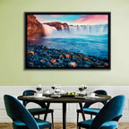 Goðafoss Waterfall at Sunset Wall Art