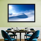 Sunlit Snow Dune Under Blue Sky Wall Art