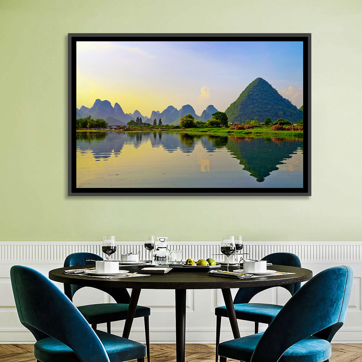 Yangshuo Reflection on Li River Wall Art