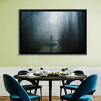 Foggy Forest Pathway Wall Art