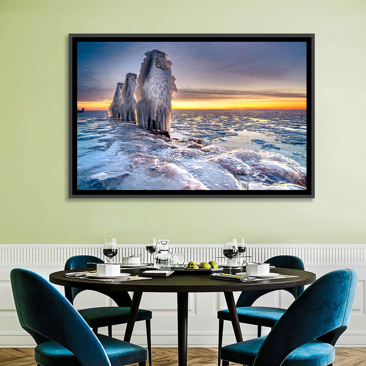 Netherlands Ice Sculpture Wall Art in a room, landscape