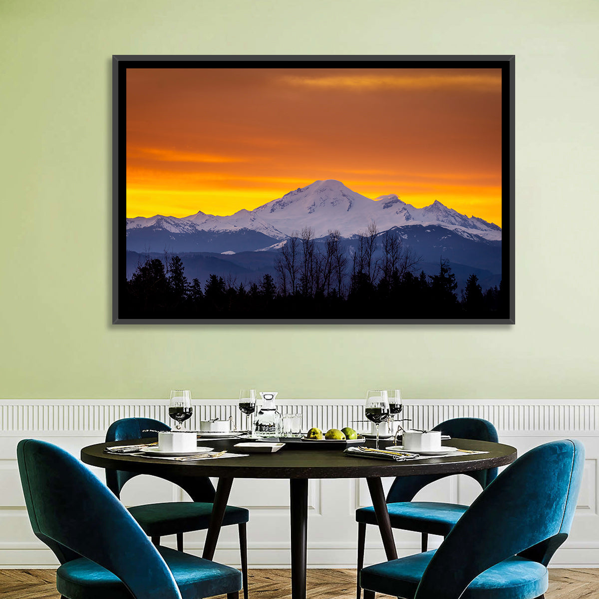 Sunrise Over Mount Baker Wall Art
