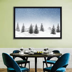 Winter Pine Trees Landscape Wall Art
