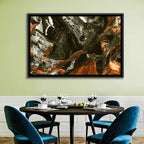 Volcanic Marble Swirl Wall Art