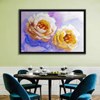 Diagonal Rose Pair Study Wall Art