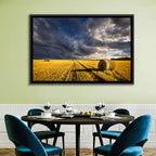 Hay Bale at Golden Hour Wall Art