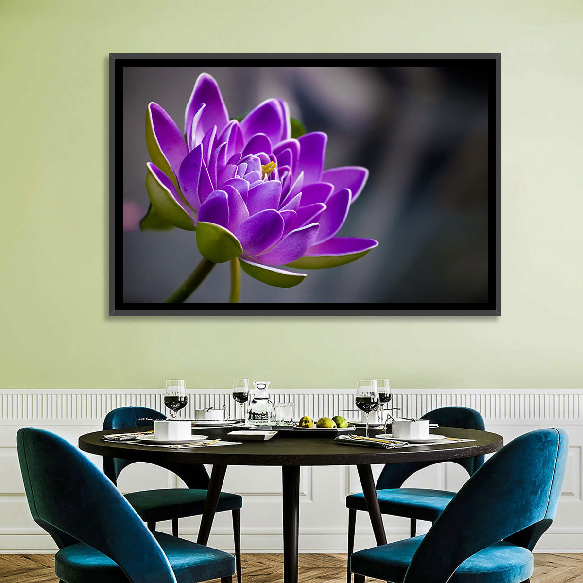 Purple Water Lily Close-up Wall Art