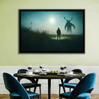 Antlered Shadow in Mist Wall Art