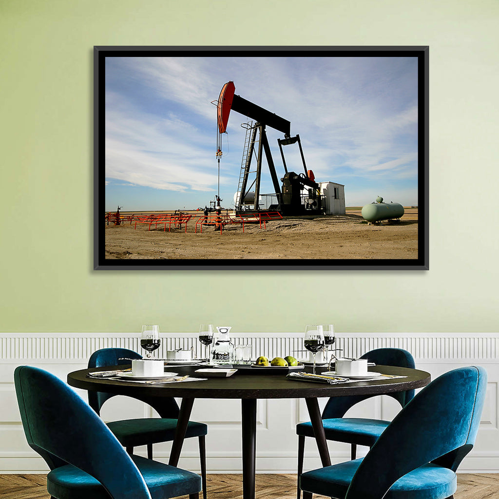 Pump Jack with Storage Tank Wall Art
