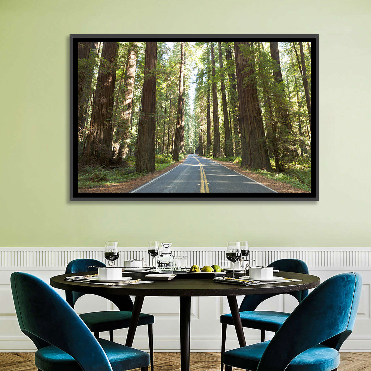 Giants Avenue Redwood Forest Road Wall Art