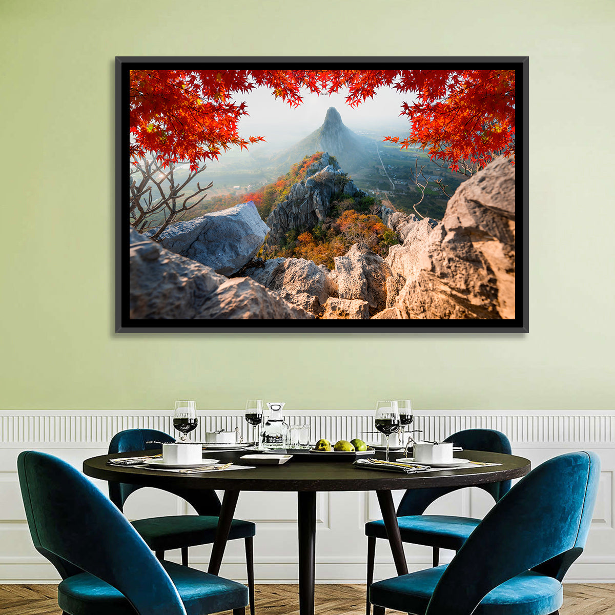 Khao Nor Maple Framed Peak Wall Art