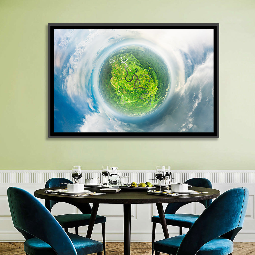 Spherical Forest from Space Wall Art