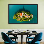 Bled Island Aerial View Wall Art