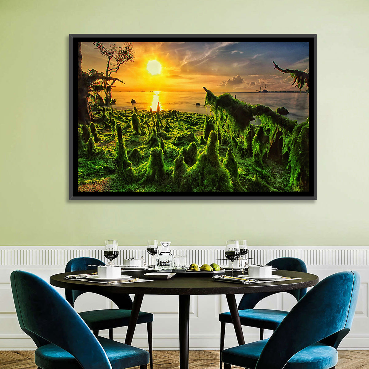 Mangrove Roots at Sunset Wall Art