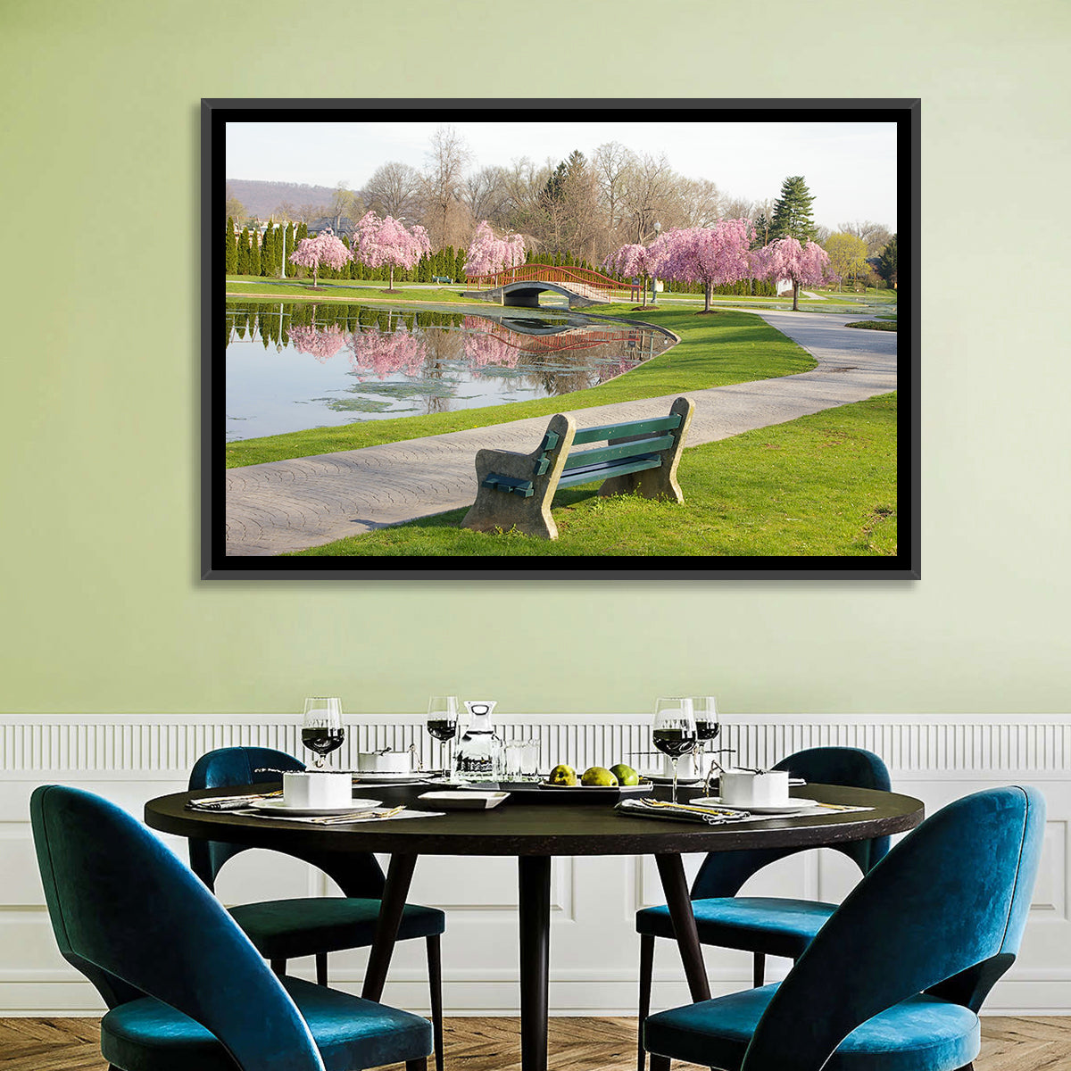 Harrisburg Park Cherry Blossoms Wall Art