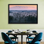 Estonian Misty Pine Landscape Wall Art