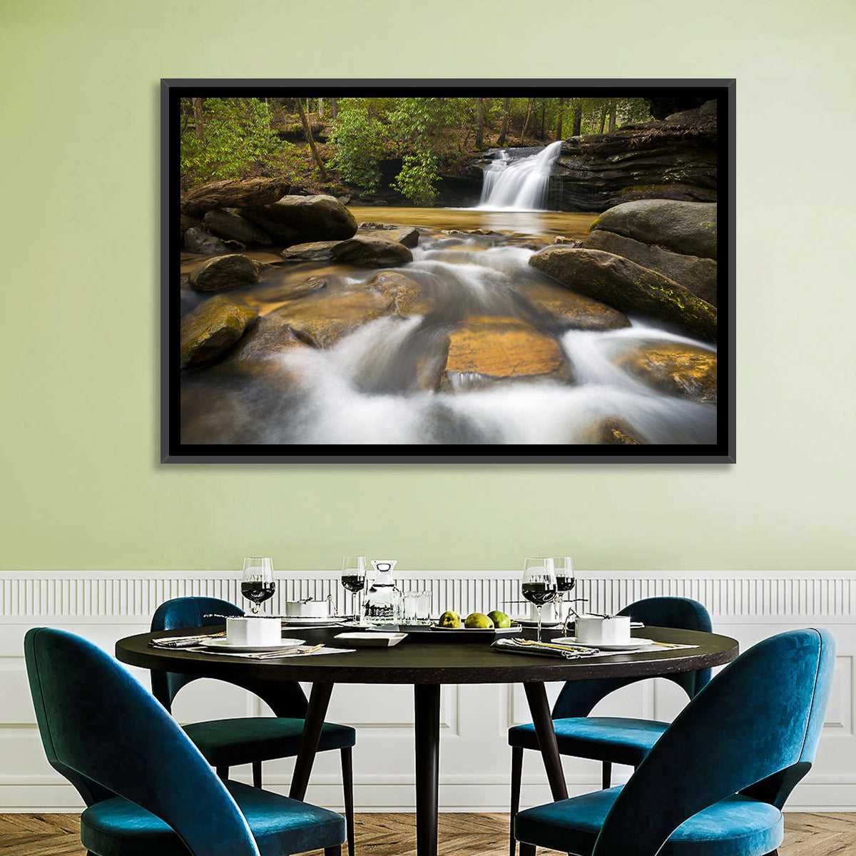South Carolina Forest Waterfall Wall Art