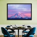 Mount Rainier Alpenglow with Lenticular Cloud Wall Art